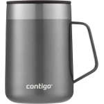 Contigo Streeterville Desk Mug, insulated coffee mug with stainless steel handle, coffee to go mug with lid, keeps coffee and tea ideal for office & home, 410 ml