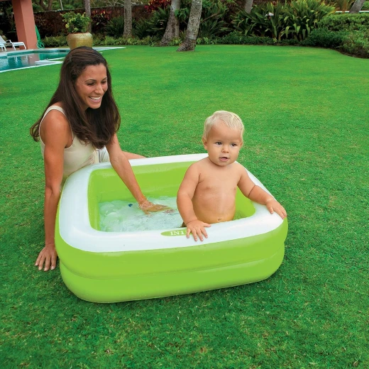 Intex - Inflatable Square Pool, Green