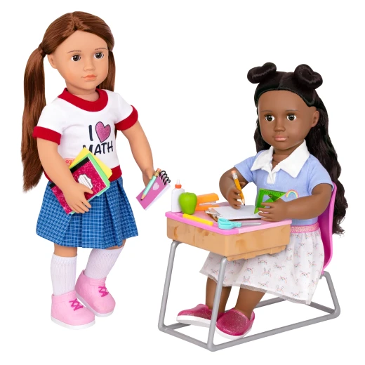 Our Generation , School Desk & Supplies Set for 46 cm Dolls