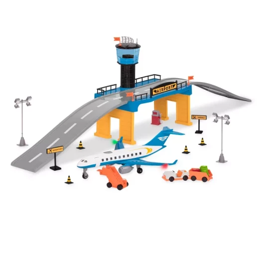 Driven , Airport Playset with Toy Airplane , 32 pcs '