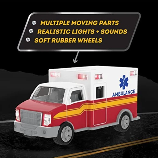 Driven , Micro Ambulance with Lights and Sound'