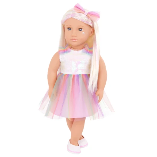 Our Generation , Fashion Doll in Rainbow Outfit , Iris , 46 cm