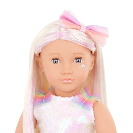 Our Generation , Fashion Doll in Rainbow Outfit , Iris , 46 cm