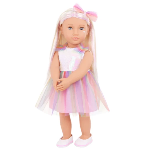 Our Generation , Fashion Doll in Rainbow Outfit , Iris , 46 cm