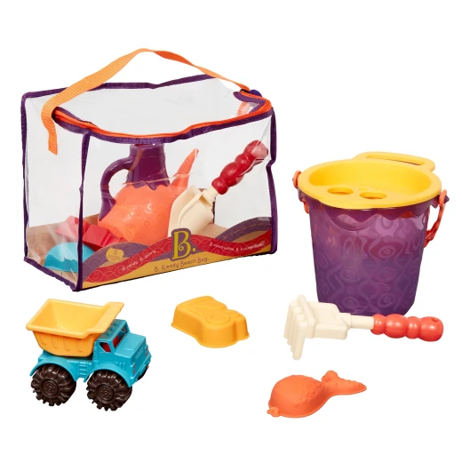 B. Toys , Beach Bag Playset , Purple