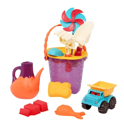 B. Toys , Beach Bag Playset , Purple