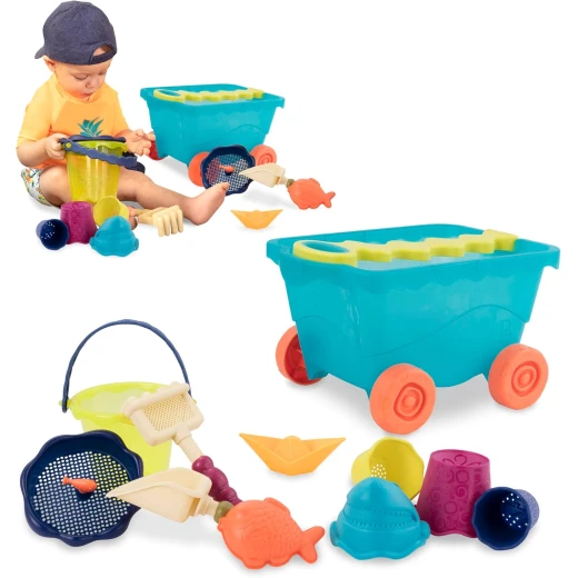 B. Toys , Wavy-Wagon , Travel Beach Buggy , Blue