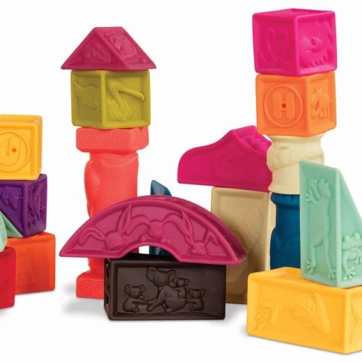 B. Toys , Elemenosqueeze Baby Blocks