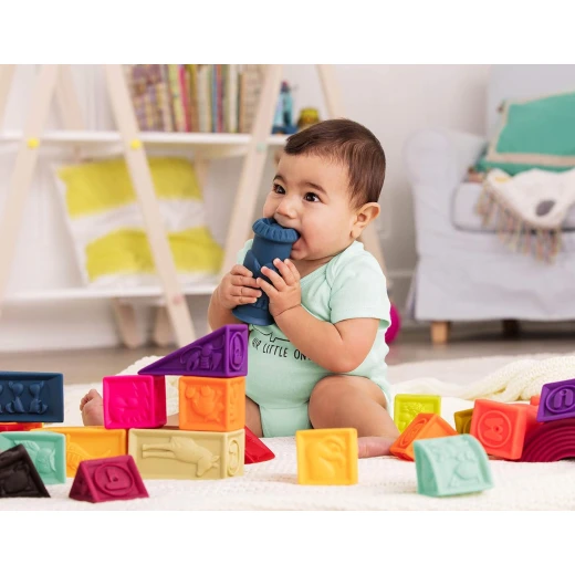 B. Toys , Elemenosqueeze Baby Blocks