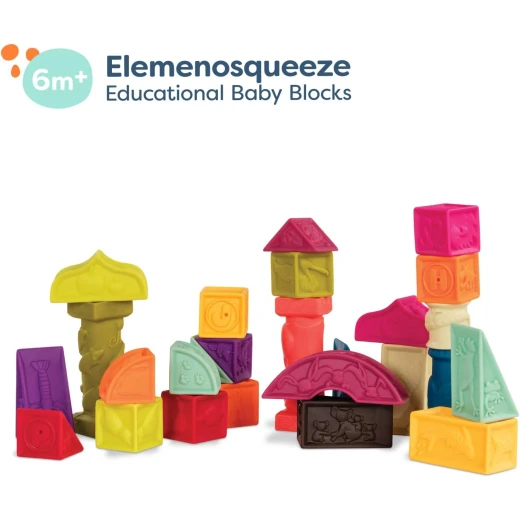 B. Toys , Elemenosqueeze Baby Blocks