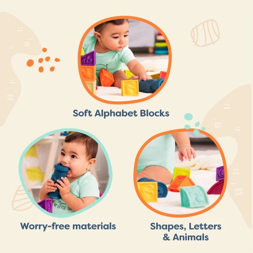 B. Toys , Elemenosqueeze Baby Blocks