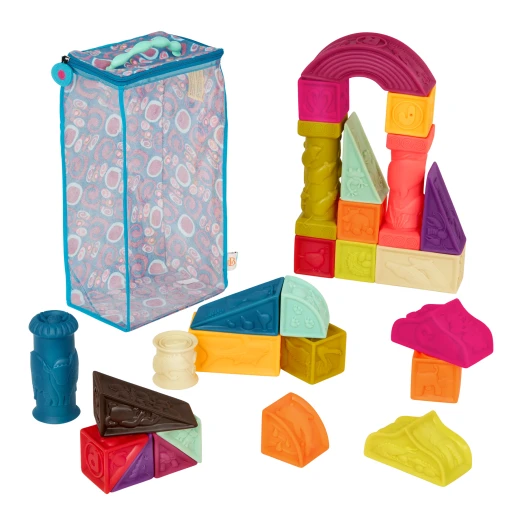 B. Toys , Elemenosqueeze Baby Blocks