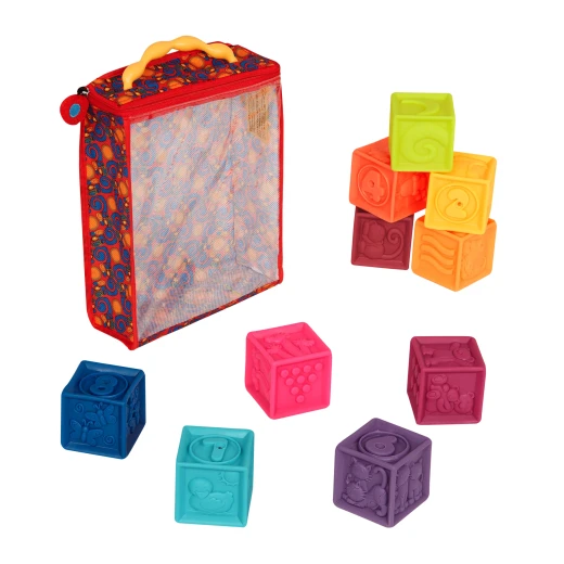 B. Toys , One Two Squeeze , Baby Building Blocks