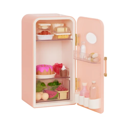 Our Generation Perfectly Fresh 46cm Doll Mini Fridge & Play Food Set