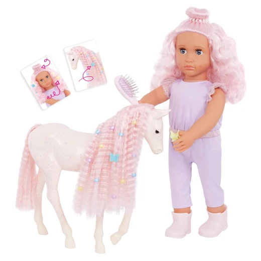 Our Generation , Doll & Foal Hair Play Set , Elara & Lumina , 46 cm