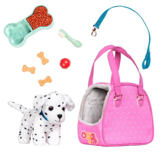 Our Generation Hop In Dog Carrier 46cm Doll Pet Travel Set15 cm