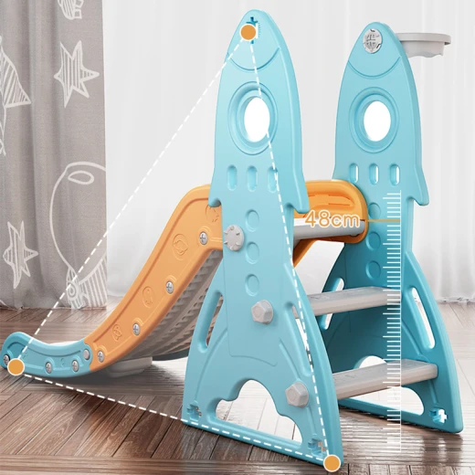 Eduplay , Rocket Theme 2 in 1 Slide , Children Plastic Indoor Toy