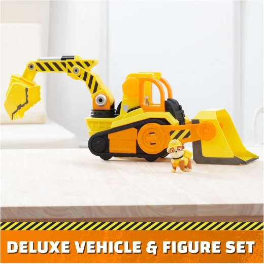 Spin master Rubble and Crew, Bark Yard Deluxe Bulldozer Construction Truck with Lights, Sounds and Rubble Action Figure Aged 3+'