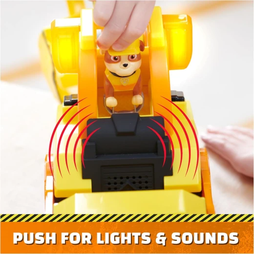 Spin master Rubble and Crew, Bark Yard Deluxe Bulldozer Construction Truck with Lights, Sounds and Rubble Action Figure Aged 3+'