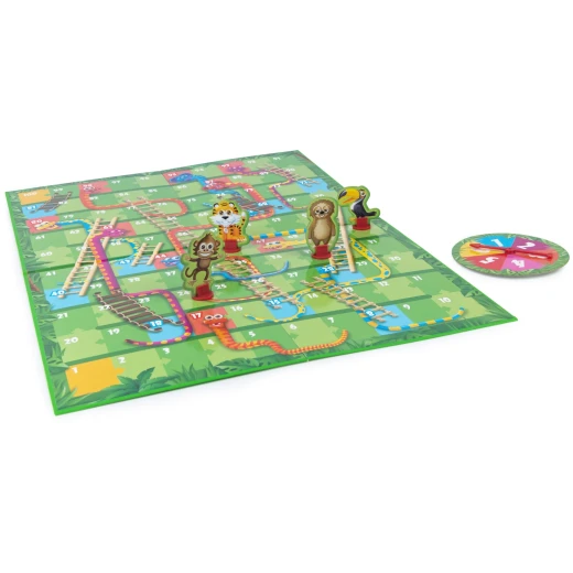 Spin and Master Snakes & Ladders Game for Kids Colorful 2-4 Player Board Game for Family Fun Games for Kids Ages 3+'