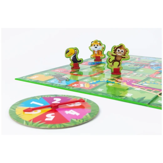 Spin and Master Snakes & Ladders Game for Kids Colorful 2-4 Player Board Game for Family Fun Games for Kids Ages 3+'