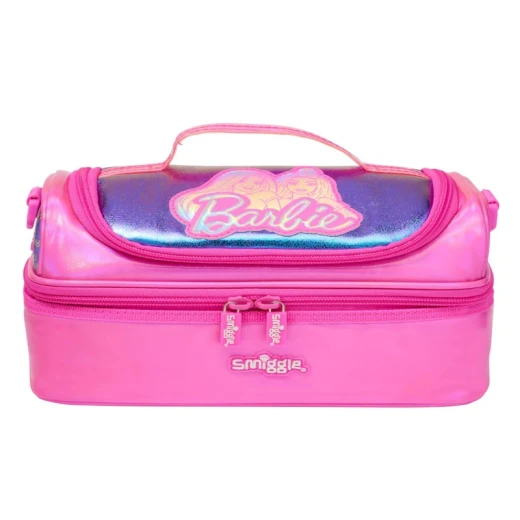 Smiggle | Pink Barbie Double Decker Lunchbox with Strap