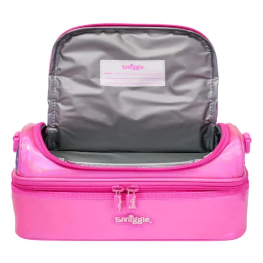 Smiggle | Pink Barbie Double Decker Lunchbox with Strap