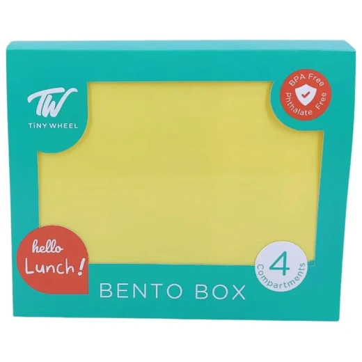 Tiny Wheel | Bento Box | Yellow | 4 Compartments