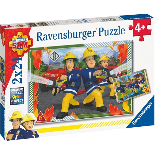 Ravensburger | puzzle | Fireman Sam | 2X 24 Piece | Age 4 Years Up'