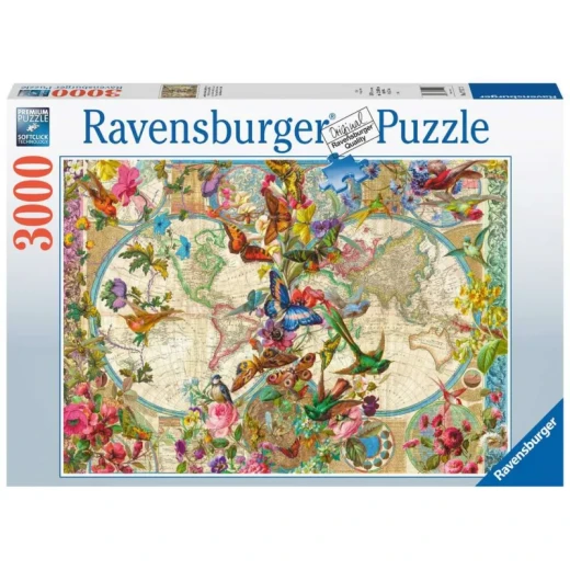 Ravensburger | puzzle | Flora & Fauna World Map | 3000Pcs'