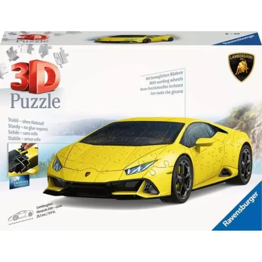 Ravensburger | 3D Puzzle Vehicle Lamborghini Huracan - Yellow - 108 Pieces'