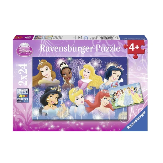 Ravensburger | Classic Children Puzzle – Disney Princesses – Princesses Meeting  2 x 24 Pieces