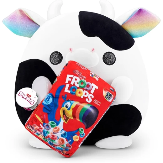 ZURU | Snackles | (Froot Loops) | Cow Super Sized 14 inch Plush