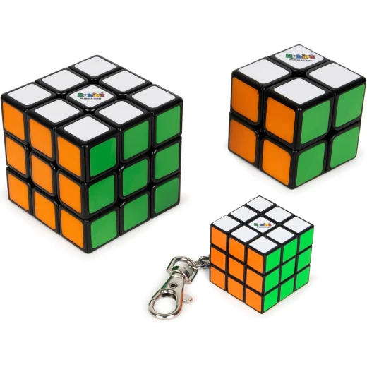 Spin Master | Rubik's Family Pack - 3x3, 2x2, 3x3 Keychain '