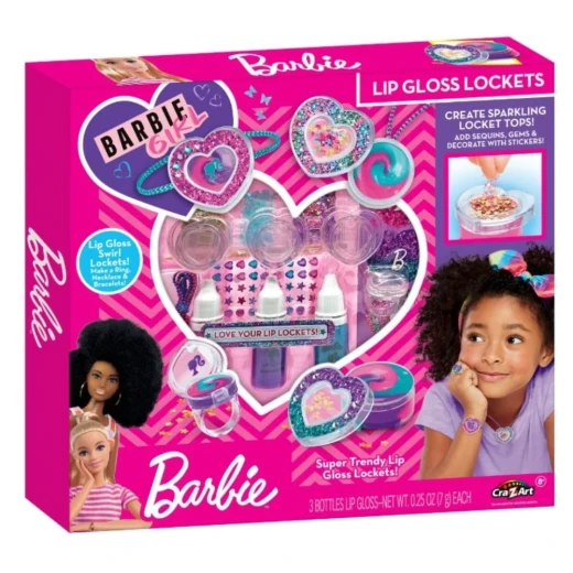 CRA-Z-ART | Barbie Sparkling Sweet Heart Lip Gloss Lockets '