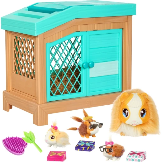 Little Live Pets Mama Guinea and Her Hutch Interactive Toy