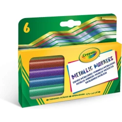 Crayola | Metallic Markers - Assorted Colours (Pack of 6)