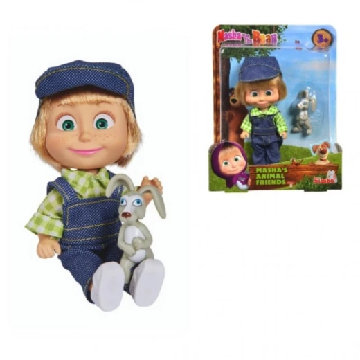 Simba | Masha & The Bear | Masha With Her Animal Friends | 4 Models | 1 Piece | 12 cm