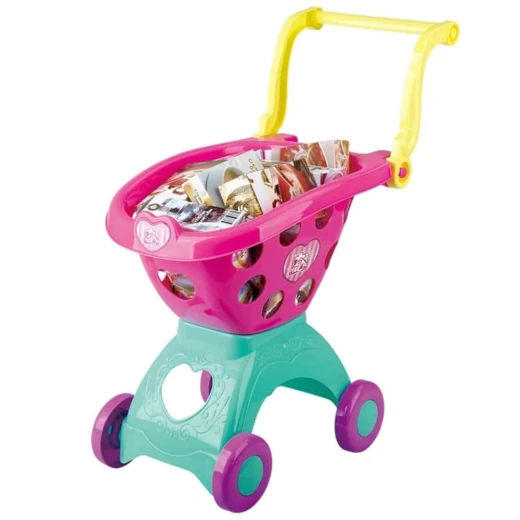 Play Go | Shopping Cart | Pink | 18 pcs'