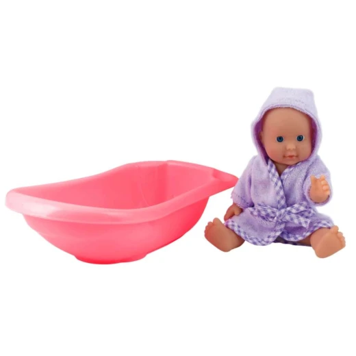 Dolls World | Baby Bathtime Doll With Bath , 17 cm , Assorted