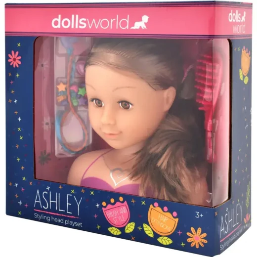 Dolls World | Styling Head Brunette Hair