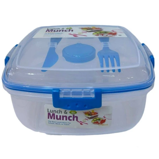 K Stationery | Lunch & Munch Lunch Box 1700 ml Blue Color