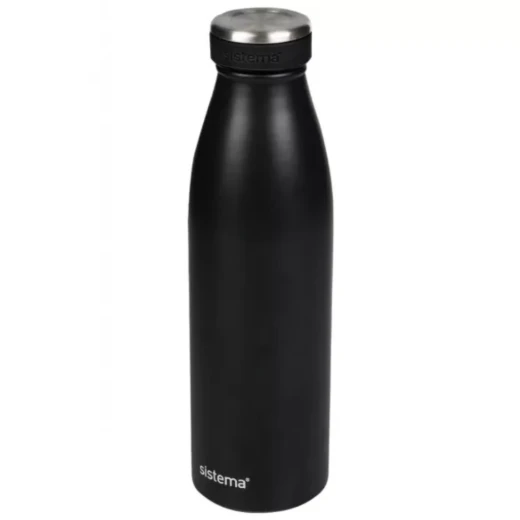 Sistema - Stainless Steel Bottle 500ml - Black Color