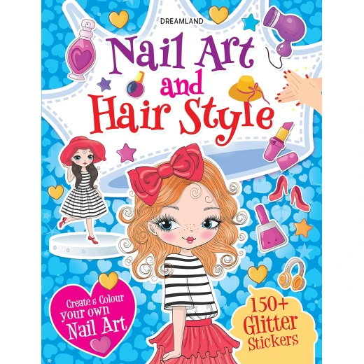 Dreamland nail art and hair style coloring book