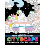 Dreamland cityscape coloring book for adults