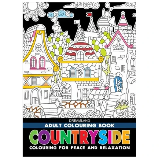 Dreamland countryside coloring book for adults