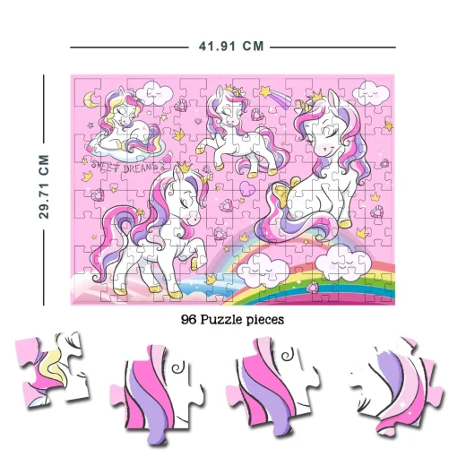 Dreamland magical unicorn jigsaw puzzle for kids 96 pcs