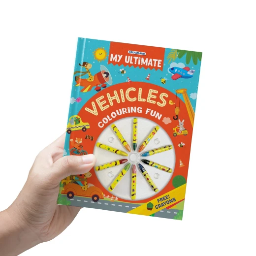 Dreamland | Publications My Ultimate Vehicles Coloring Fun Book With Free Crayons