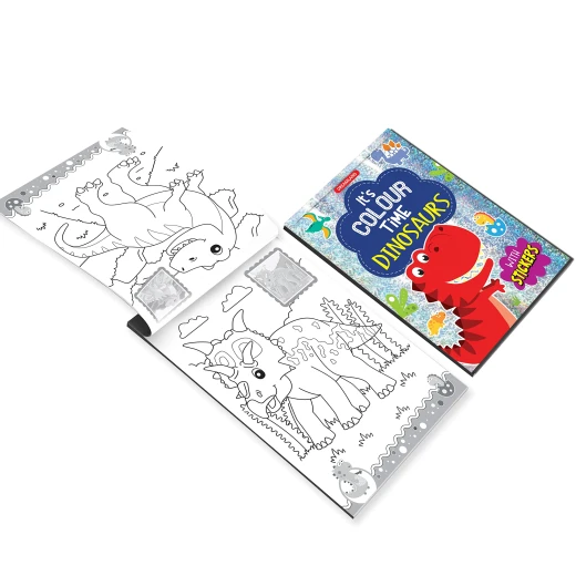 Dreamland | It's Color Time With Stickers | An Activity Book For Kids | Dinosaurs