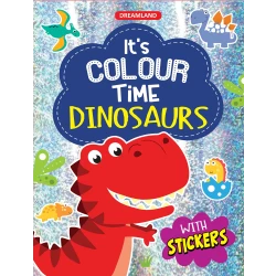 Dreamland | It's Color Time With Stickers | An Activity Book For Kids | Dinosaurs